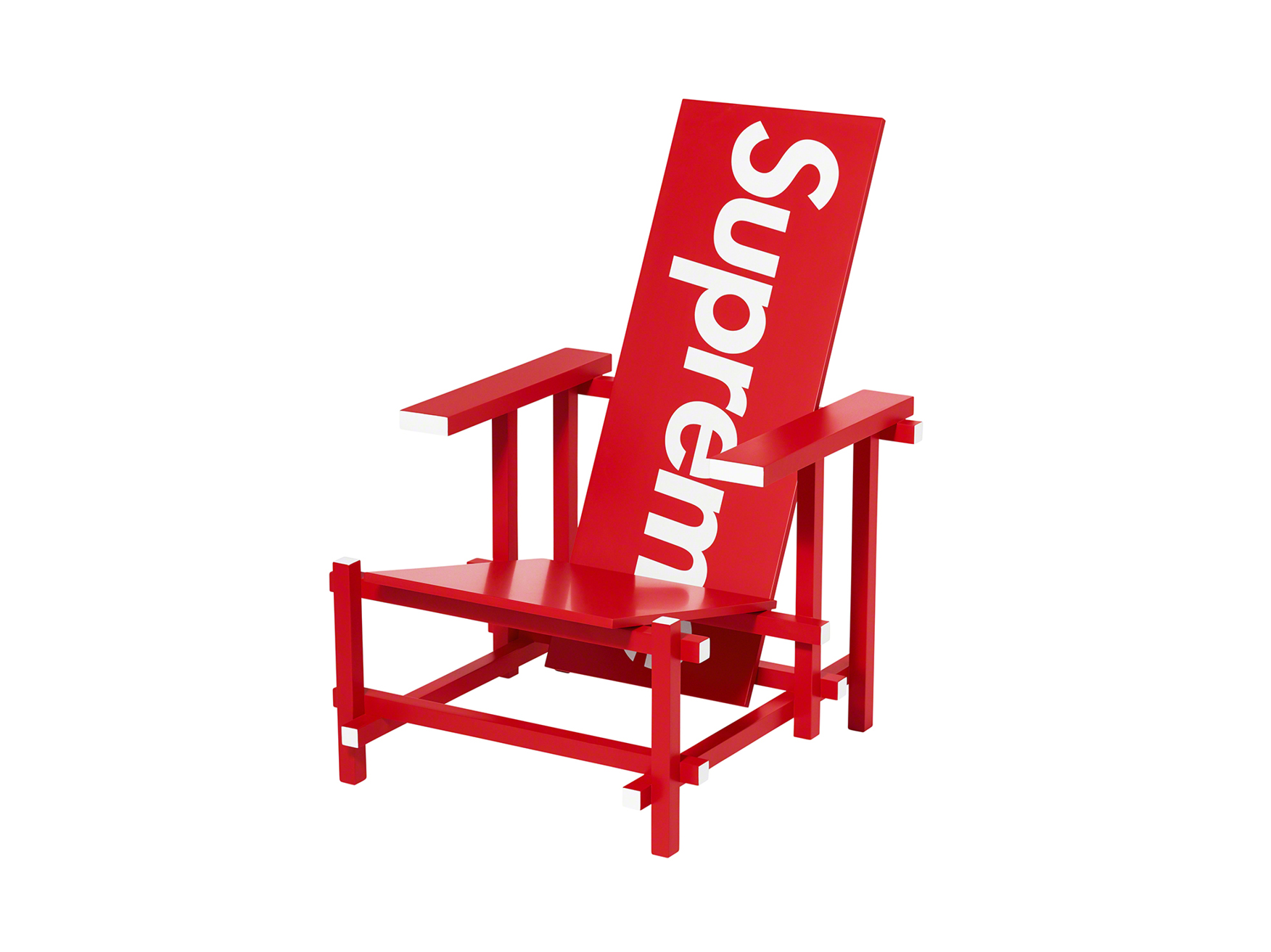SUPREME LIMITED EDITION RED AND BLUE ARMCHAIR