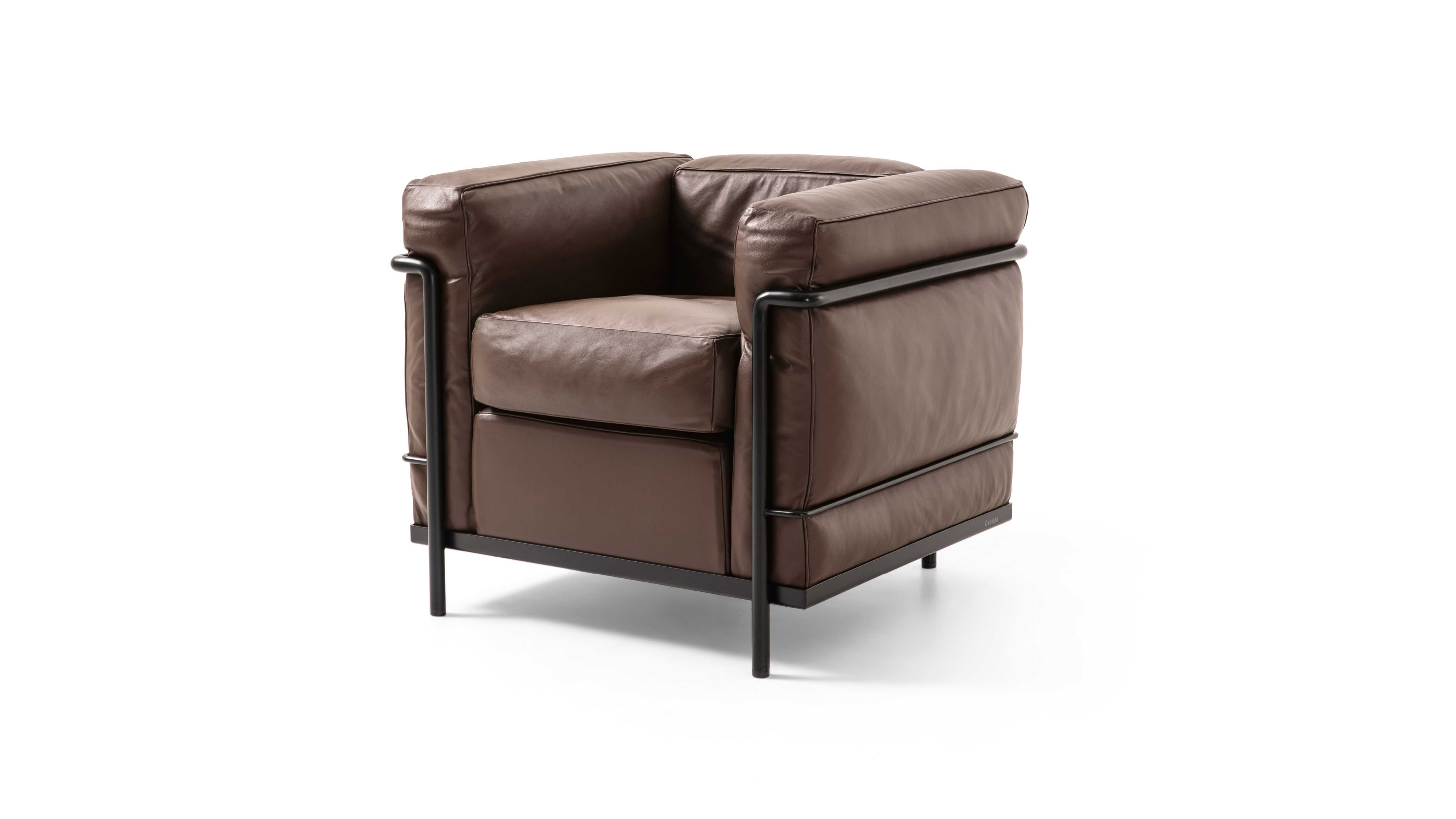 2 Fauteuil Grand Confort petit modele Armchair by Le Corbusier Pierre Jeanneret Cassina