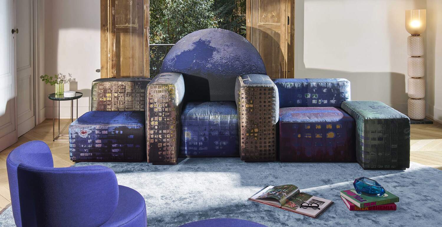 square クッション　surpass cixeur nocare nyhc Notturno a New York sofa | Gaetano Pesce
