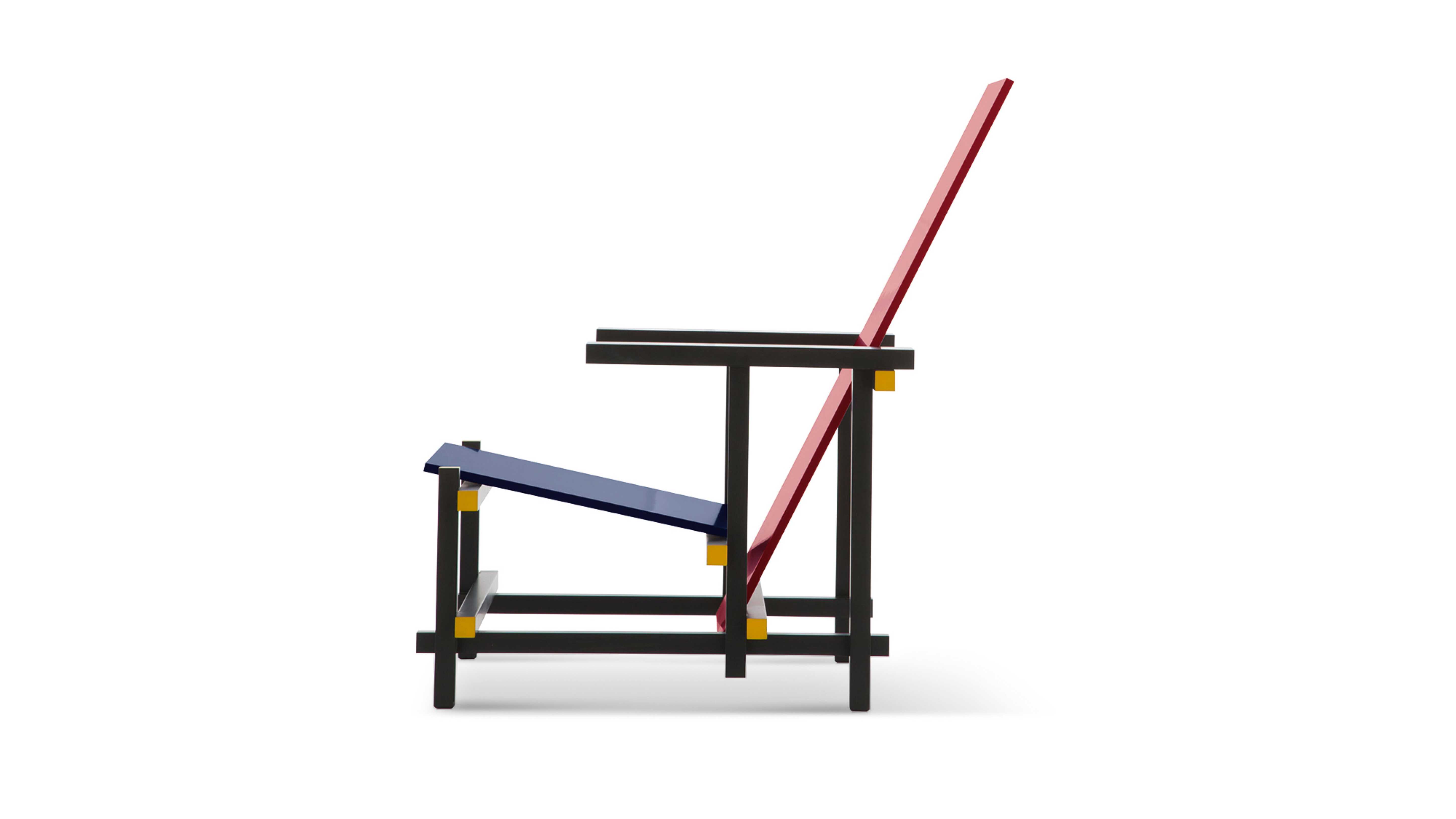Red and Blue Armchair by Gerrit Thomas Rietveld Cassina