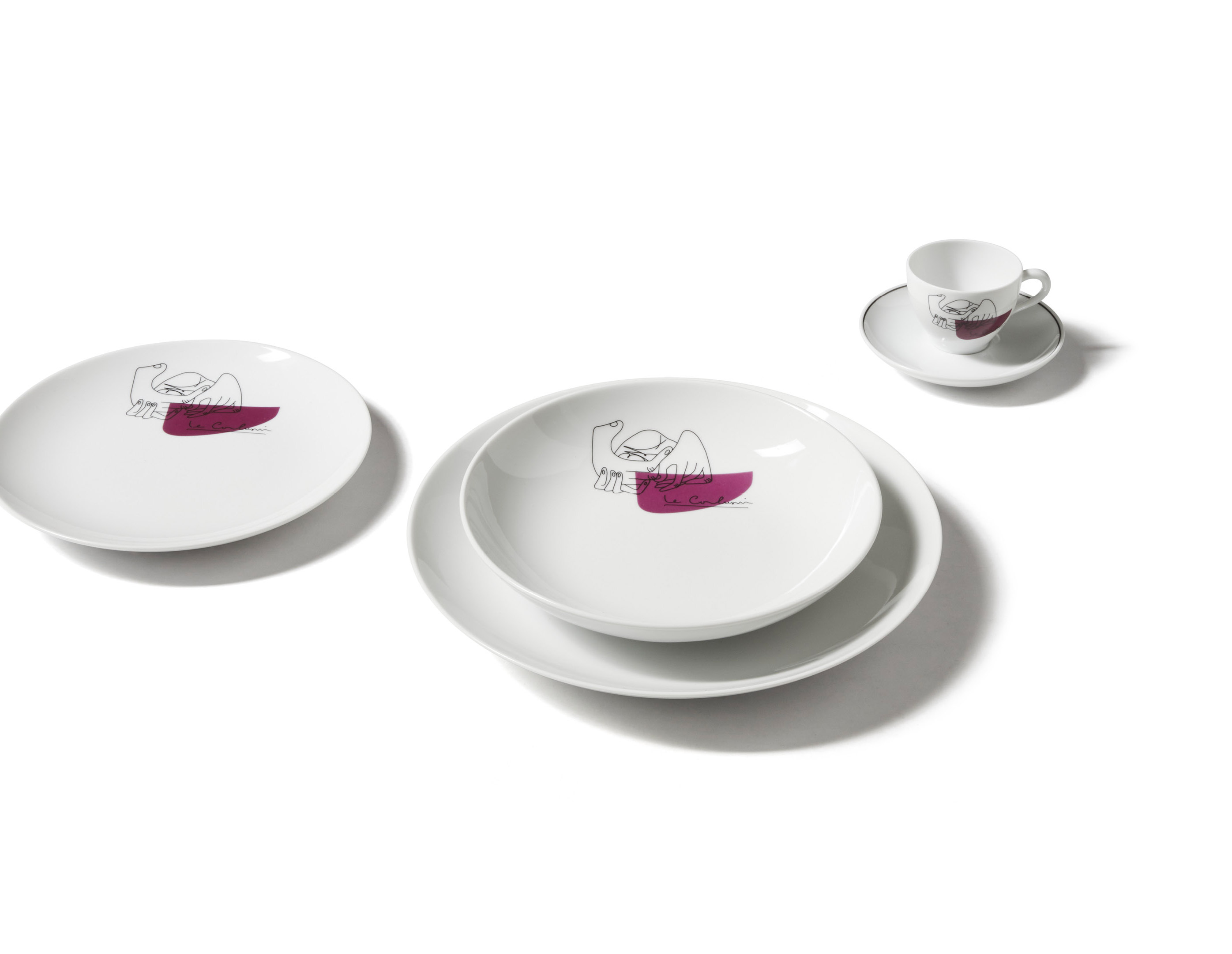 Service Prunier tableware | Le Corbusier and Ginori 1735 | Cassina