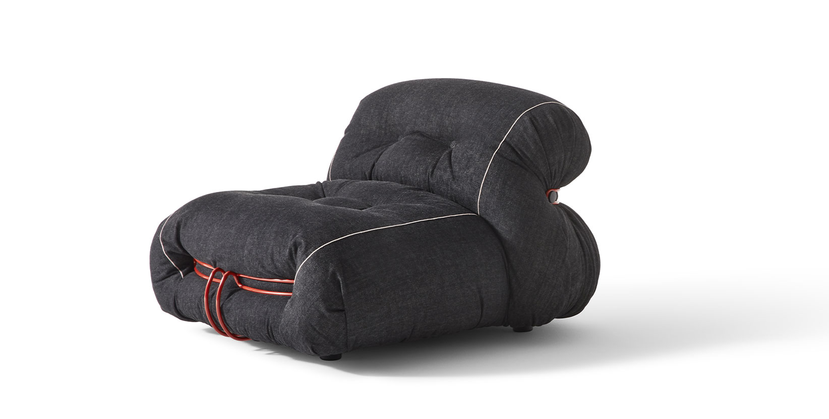 Soriana armchair, in Japanese denim | A&T Scarpa | Cassina