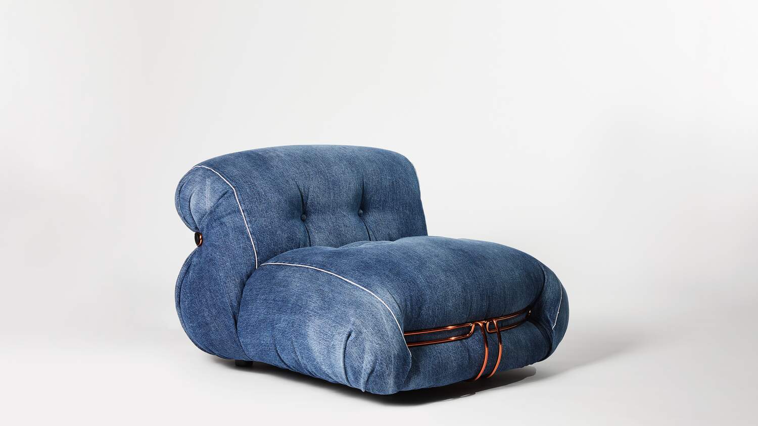 Soriana armchair Denim crafted by Roy Roger's® | Cassina