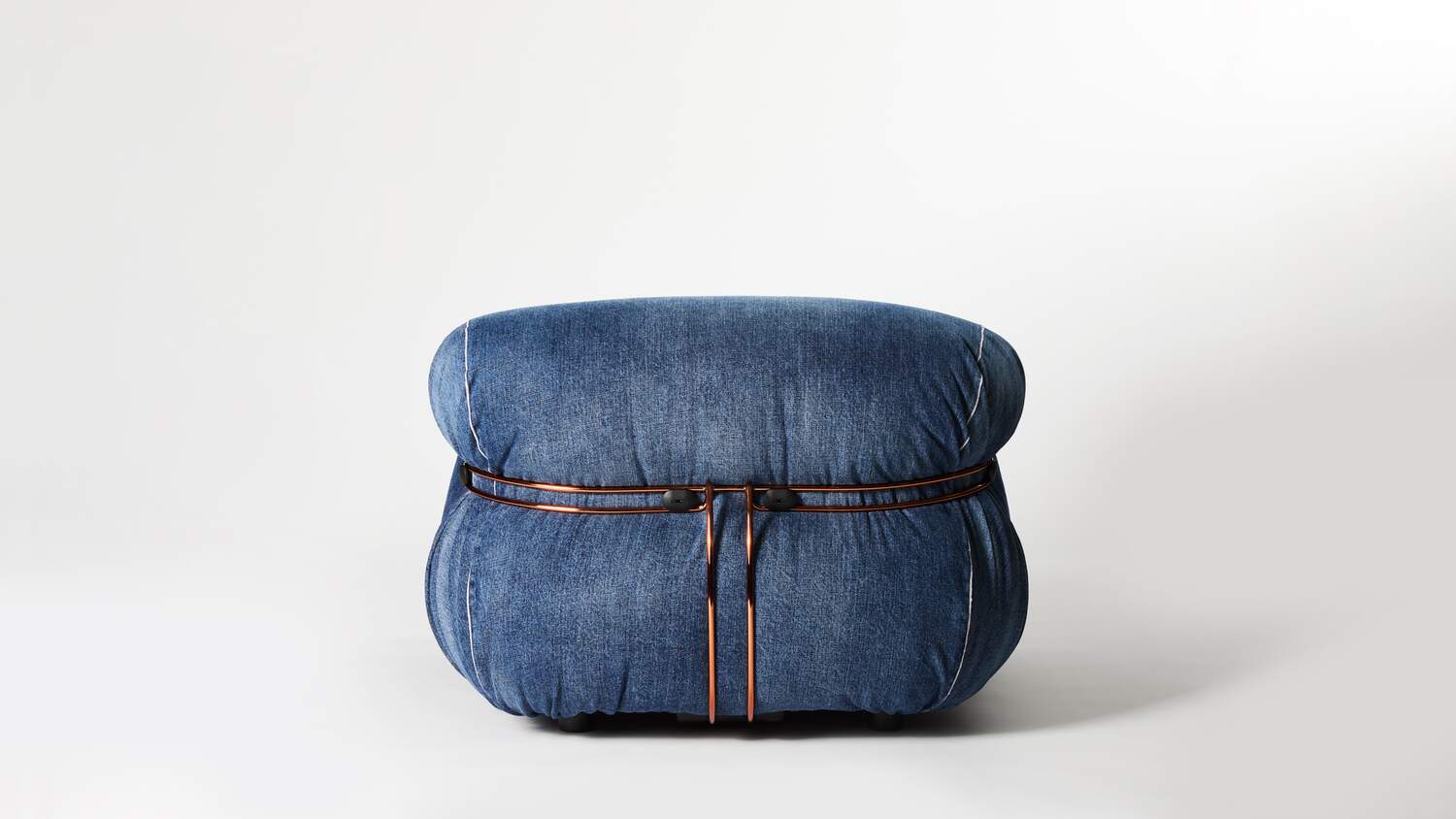Soriana armchair Denim crafted by Roy Roger's® Cassina