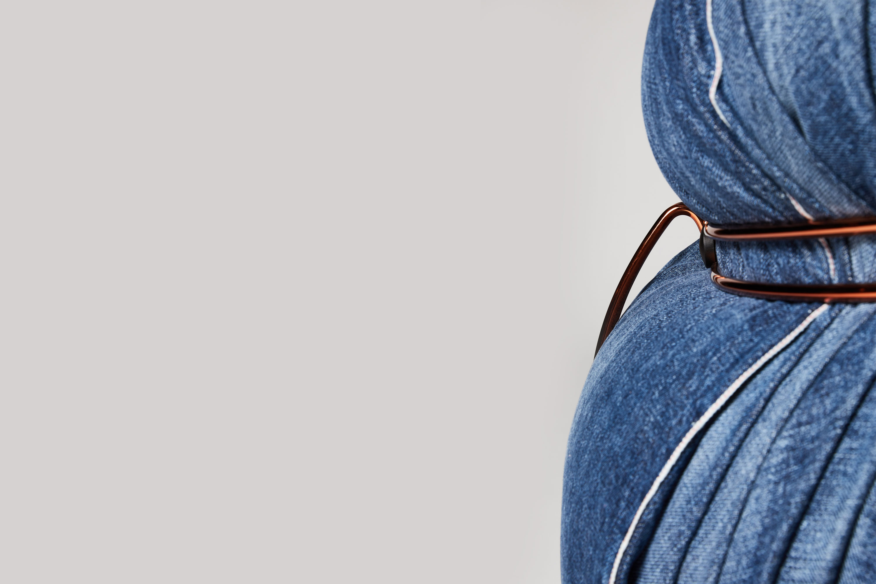 Soriana armchair Denim crafted by Roy Roger's® | Cassina