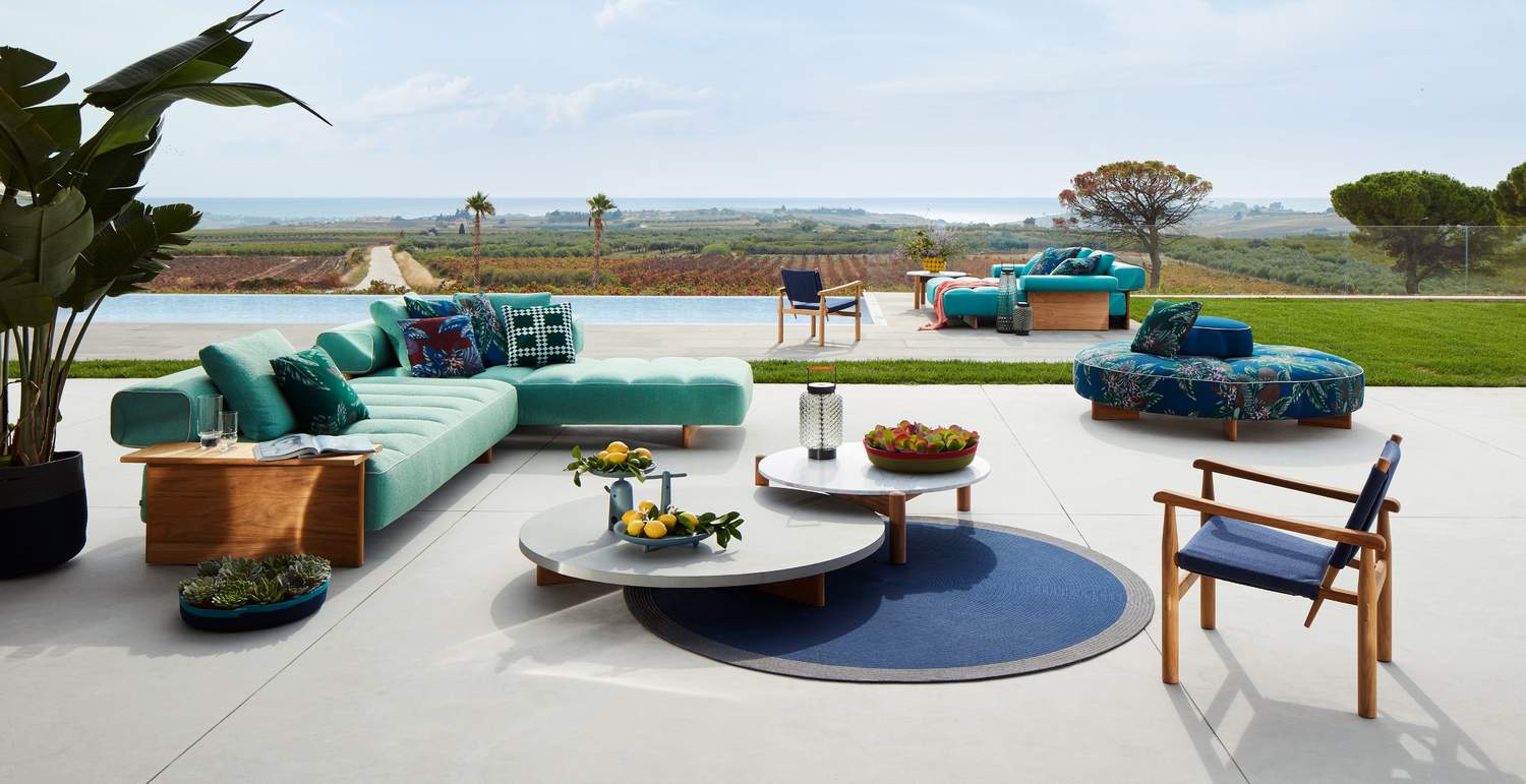 Table à plateau interchangeable - Outdoor by Charlotte Perriand