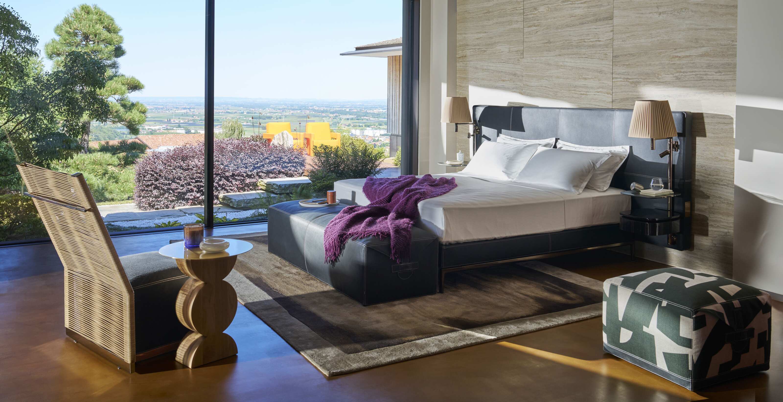Volage Ex-S Night bed in Voyage leather | Philippe Starck