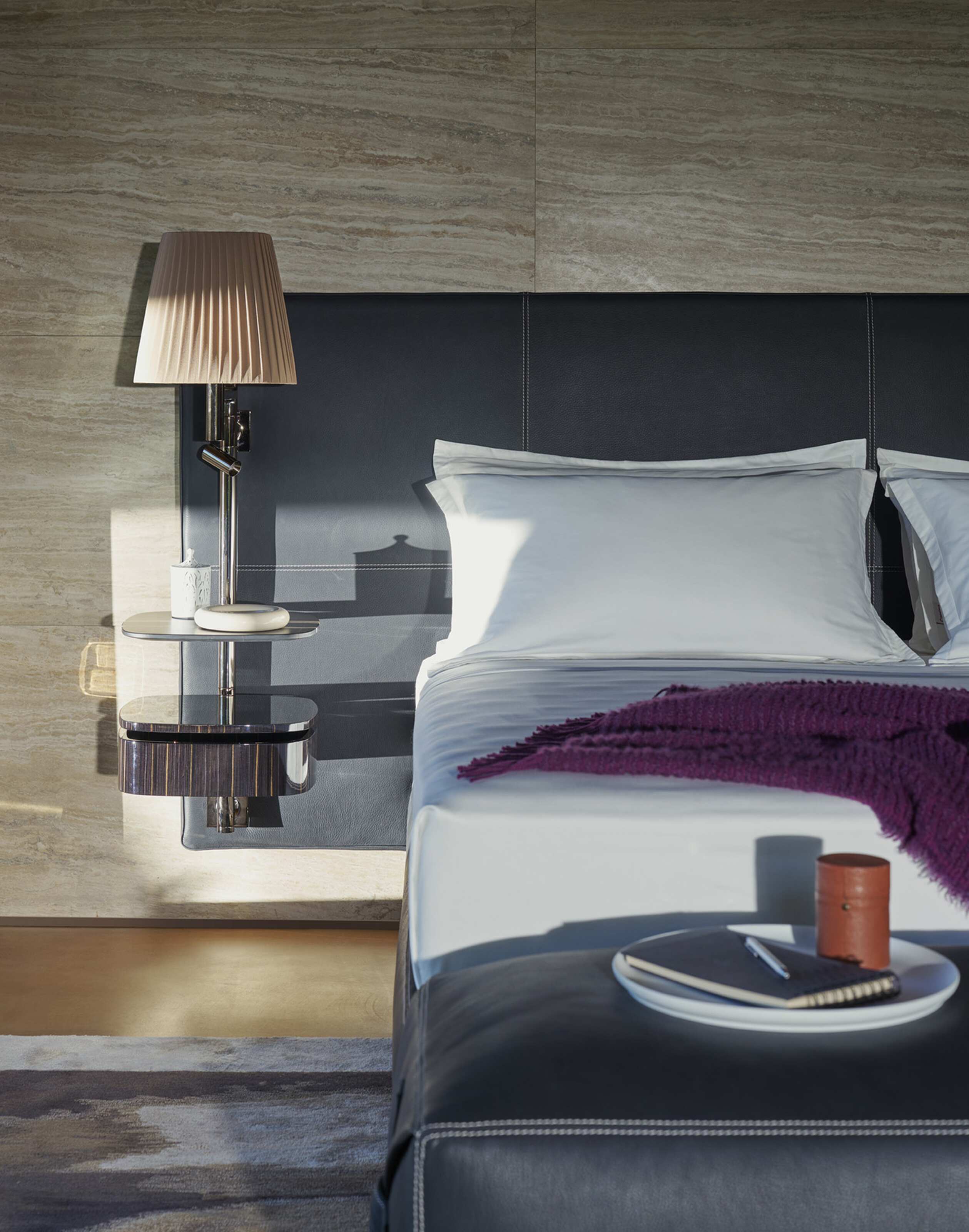 Volage Ex-S Night bed in Voyage leather | Philippe Starck